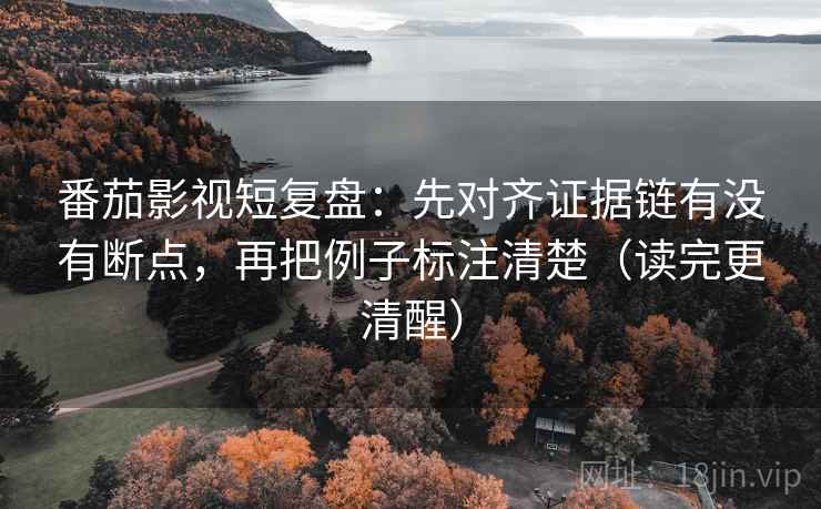 番茄影视短复盘：先对齐证据链有没有断点，再把例子标注清楚（读完更清醒）