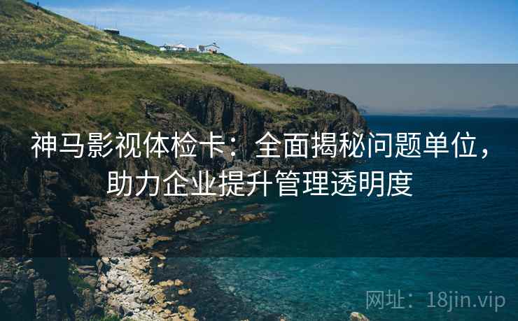 神马影视体检卡:全面揭秘问题单位,助力企业提升管理透明度 神马影视体检卡:全面揭秘问题单位,助力企业提升管理透明度